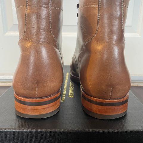 View photo of Blkbrd Shoemaker Rudiger Service Boot in Horween Natural Chromexcel