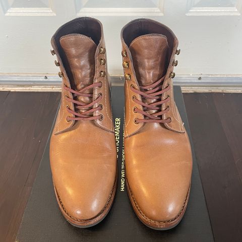 View photo of Blkbrd Shoemaker Rudiger Service Boot in Horween Natural Chromexcel