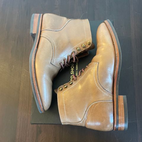 View photo of Blkbrd Shoemaker Rudiger Service Boot in Horween Natural Chromexcel
