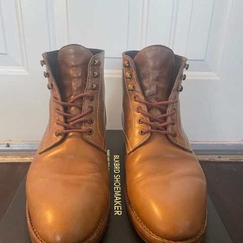 View photo of Blkbrd Shoemaker Rudiger Service Boot in Horween Natural Chromexcel