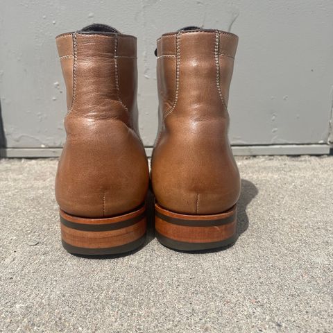 View photo of Blkbrd Shoemaker Rudiger Service Boot in Horween Natural Chromexcel