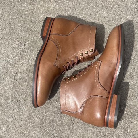 View photo of Blkbrd Shoemaker Rudiger Service Boot in Horween Natural Chromexcel