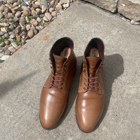 View photo of Blkbrd Shoemaker Rudiger Service Boot in Horween Natural Chromexcel