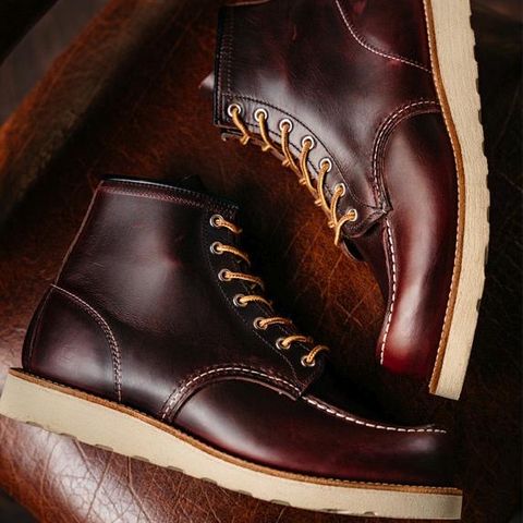 Red Wing 6-Inch Classic Moc in S.B. Foot Black Cherry Excalibur