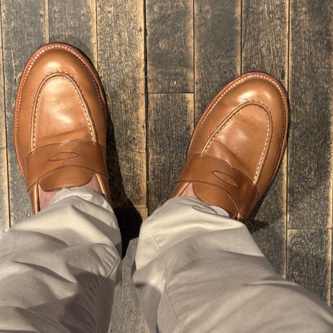 Grant Stone Traveler Penny in Horween Dune Chromexcel