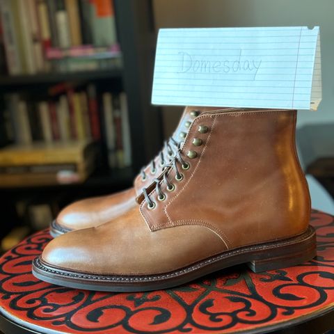 Grant Stone Edward Boot in Horween Honey Glazed Shell Cordovan