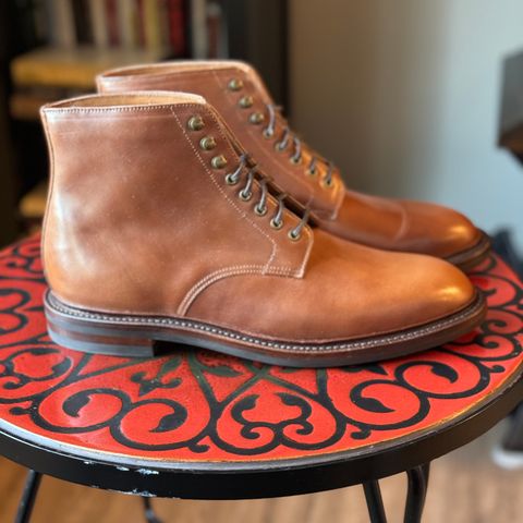 Grant Stone Edward Boot in Horween Honey Glazed Shell Cordovan