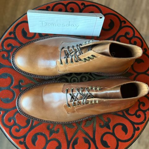 Grant Stone Edward Boot in Horween Honey Glazed Shell Cordovan