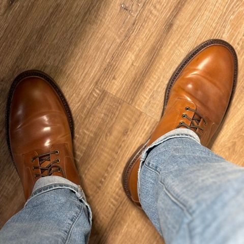 Grant Stone Edward Boot in Horween Honey Glazed Shell Cordovan