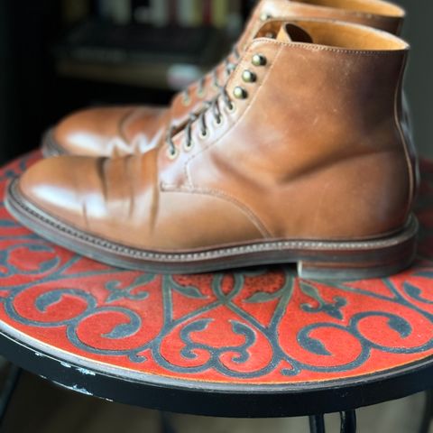 Grant Stone Edward Boot in Horween Honey Glazed Shell Cordovan