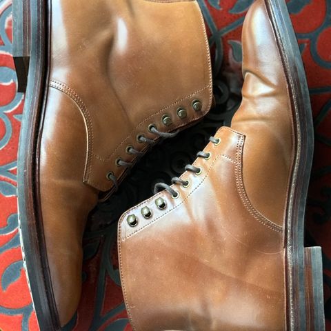 Grant Stone Edward Boot in Horween Honey Glazed Shell Cordovan