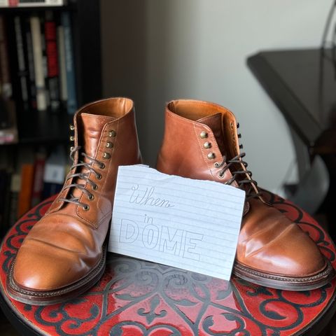 Grant Stone Edward Boot in Horween Honey Glazed Shell Cordovan
