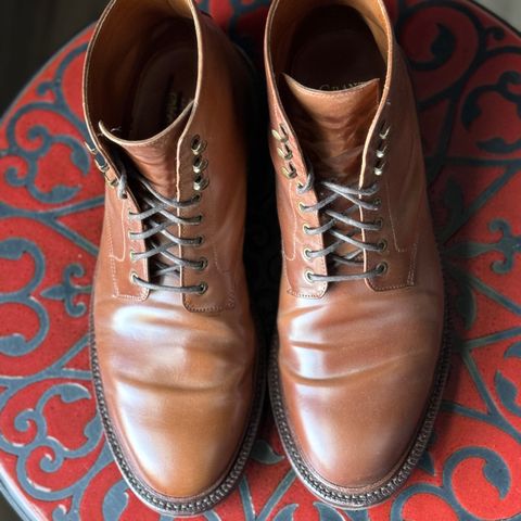 Grant Stone Edward Boot in Horween Honey Glazed Shell Cordovan