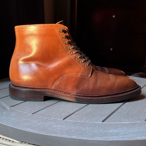 Grant Stone Edward Boot in Horween Honey Glazed Shell Cordovan