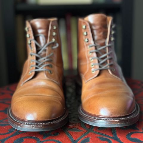 Grant Stone Edward Boot in Horween Honey Glazed Shell Cordovan