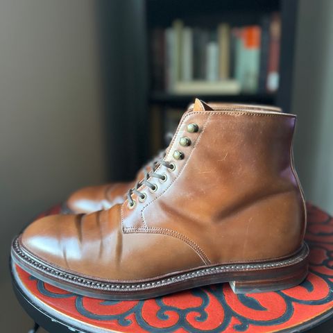 Grant Stone Edward Boot in Horween Honey Glazed Shell Cordovan