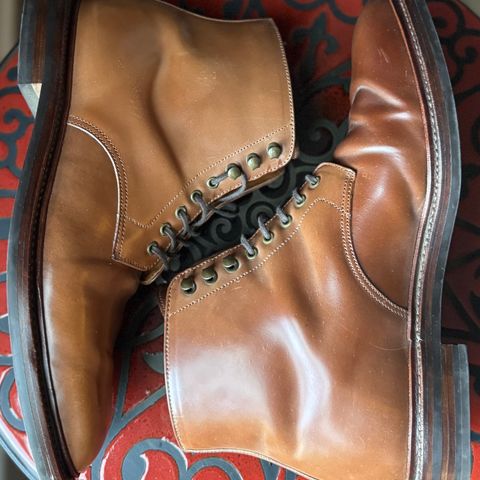 Grant Stone Edward Boot in Horween Honey Glazed Shell Cordovan