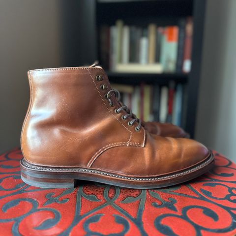 Grant Stone Edward Boot in Horween Honey Glazed Shell Cordovan