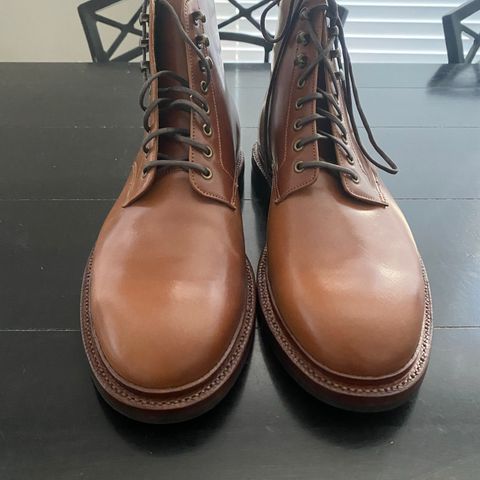 Grant Stone Edward Boot in Horween Honey Glazed Shell Cordovan