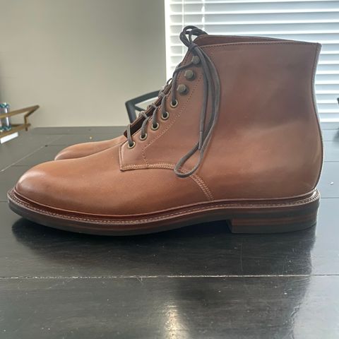Grant Stone Edward Boot in Horween Honey Glazed Shell Cordovan