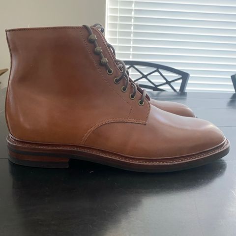 Grant Stone Edward Boot in Horween Honey Glazed Shell Cordovan