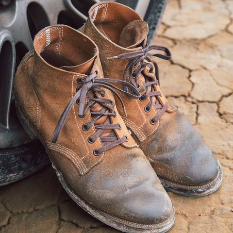 Viberg Boondocker in Horween Natural Chromexcel Roughout