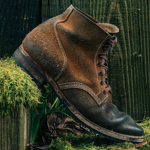 Viberg Boondocker in Horween Natural Chromexcel Roughout