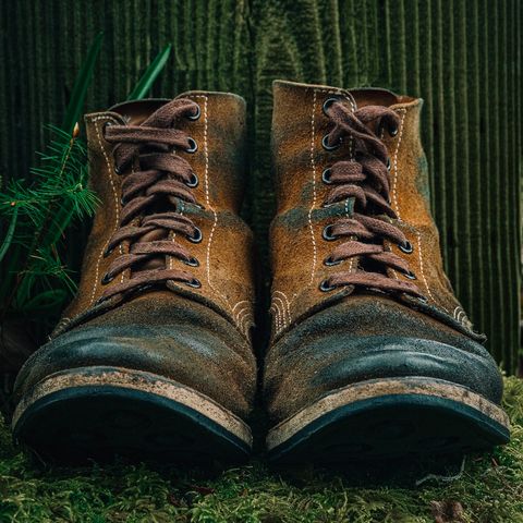 Viberg Boondocker in Horween Natural Chromexcel Roughout