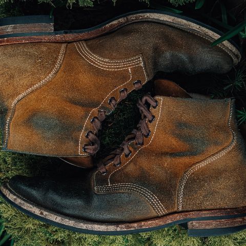 Viberg Boondocker in Horween Natural Chromexcel Roughout