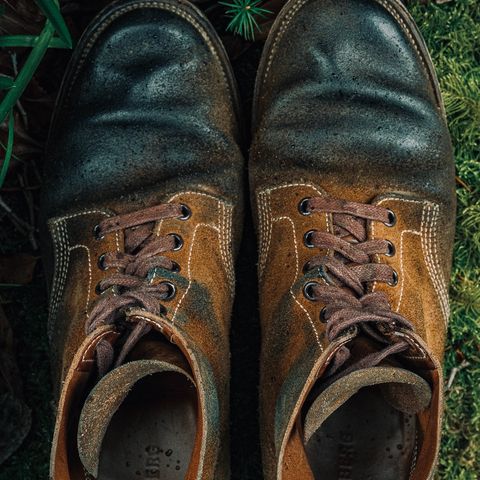 Viberg Boondocker in Horween Natural Chromexcel Roughout