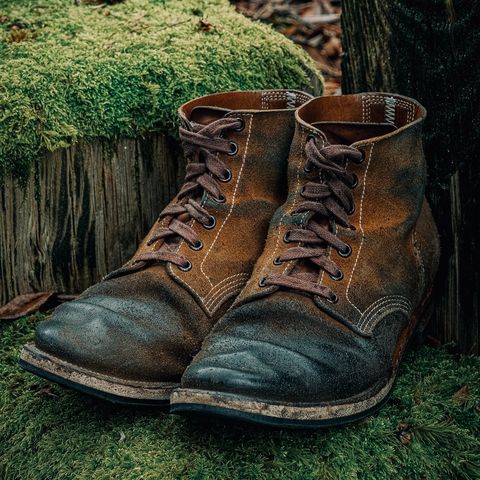 Viberg Boondocker in Horween Natural Chromexcel Roughout
