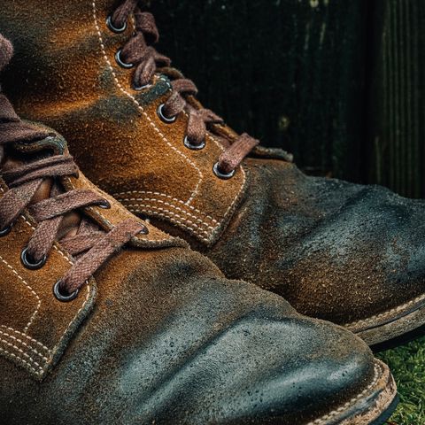 Viberg Boondocker in Horween Natural Chromexcel Roughout