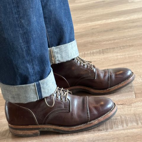 Viberg Officer Boot in Gallun Cigar Viking Calf