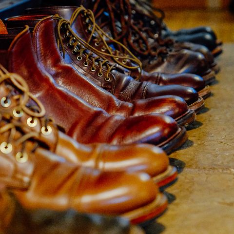 Viberg Officer Boot in Gallun Cigar Viking Calf