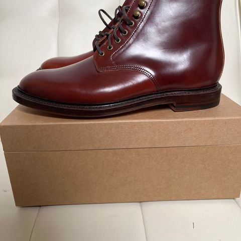 Grant Stone Edward Boot in Horween Garnet Shell Cordovan