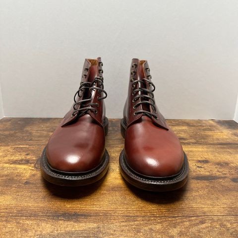 Grant Stone Edward Boot in Horween Garnet Shell Cordovan