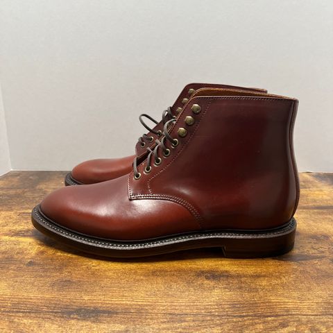 Grant Stone Edward Boot in Horween Garnet Shell Cordovan