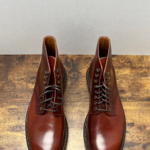 Grant Stone Edward Boot in Horween Garnet Shell Cordovan