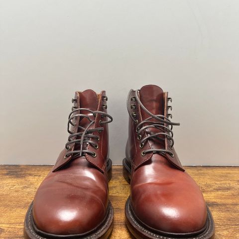 Grant Stone Edward Boot in Horween Garnet Shell Cordovan