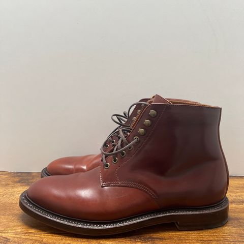Grant Stone Edward Boot in Horween Garnet Shell Cordovan