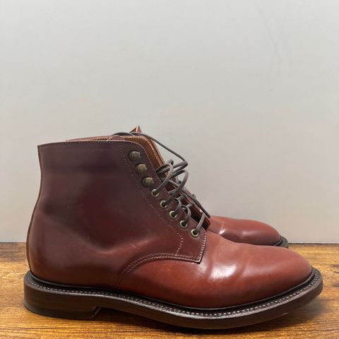 Grant Stone Edward Boot in Horween Garnet Shell Cordovan