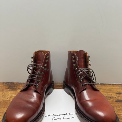Grant Stone Edward Boot in Horween Garnet Shell Cordovan