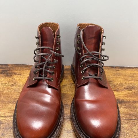 Grant Stone Edward Boot in Horween Garnet Shell Cordovan