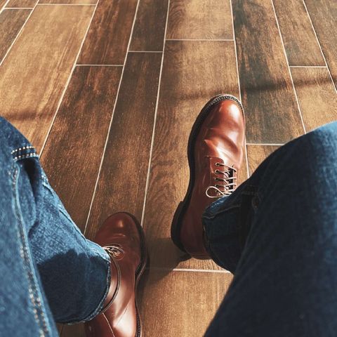 Grant Stone Edward Boot in Horween Garnet Shell Cordovan