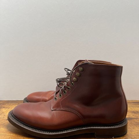 Grant Stone Edward Boot in Horween Garnet Shell Cordovan
