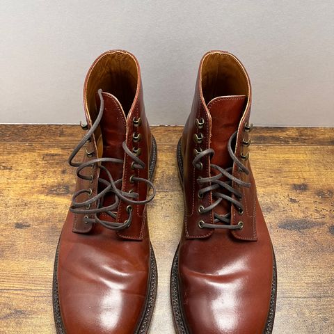 Grant Stone Edward Boot in Horween Garnet Shell Cordovan