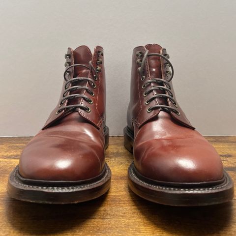 Grant Stone Edward Boot in Horween Garnet Shell Cordovan