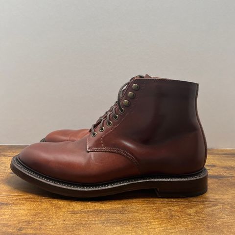 Grant Stone Edward Boot in Horween Garnet Shell Cordovan