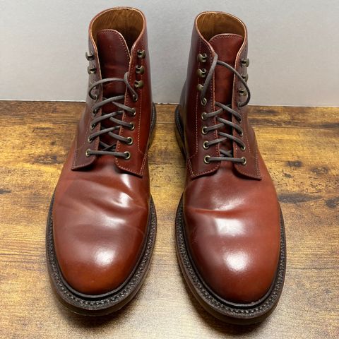 Grant Stone Edward Boot in Horween Garnet Shell Cordovan