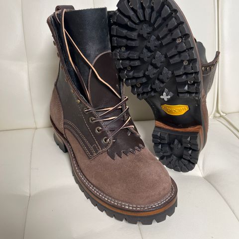 Drew's 8-Inch Logger in Brown Combo